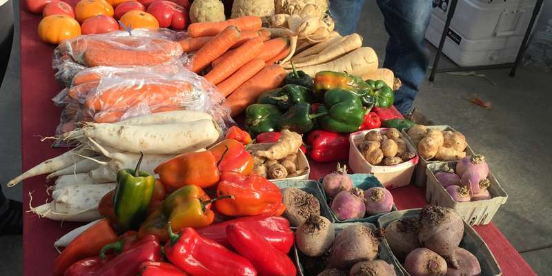 A bounty of seasonal produce at the Oconomowoc Winter Farmers Market.