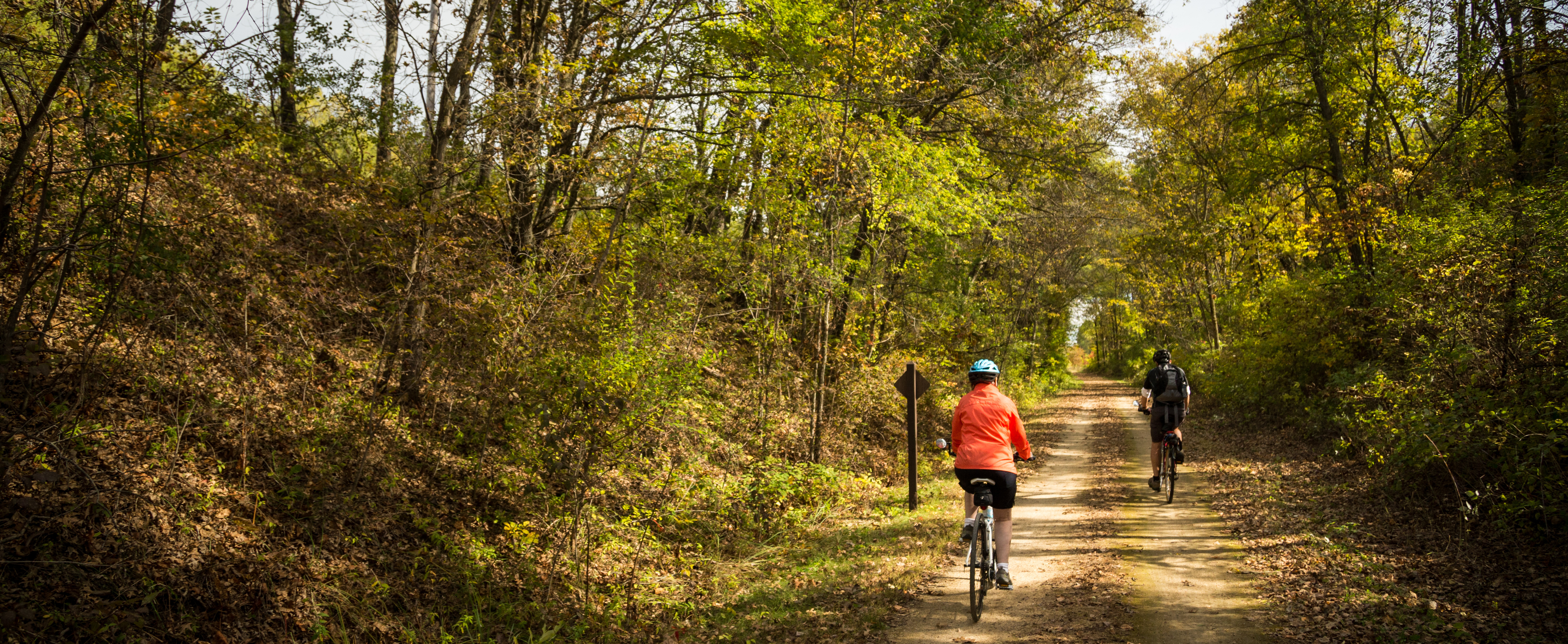 biking on the road