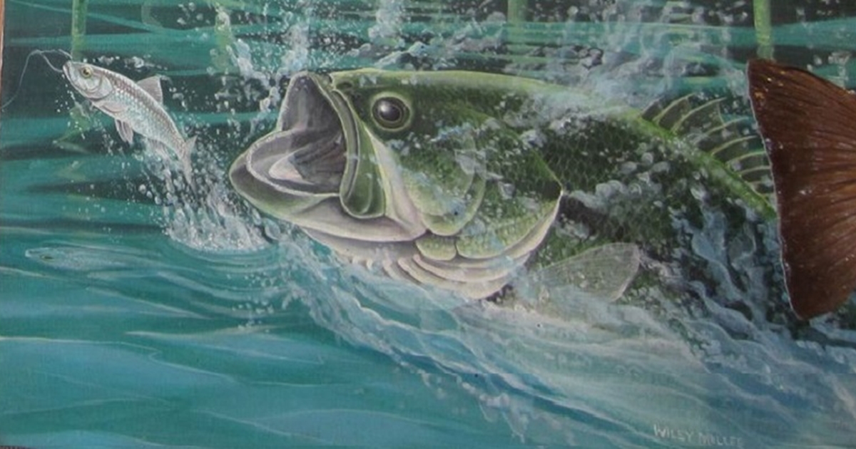 eBlueJay: Wiley Miller, original oil painting, cover art. Feb. 1971 Fishing  Facts Magazine, ice fishing
